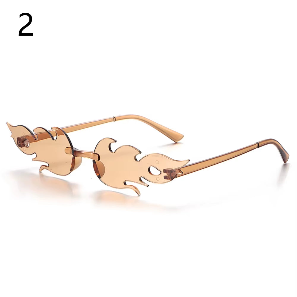 Diamond Shape Rimless True Film Sun Glasses Gafas UV400 Trending Narrow Eyewear Streetwear Okulary Sunglasses Women Oculos