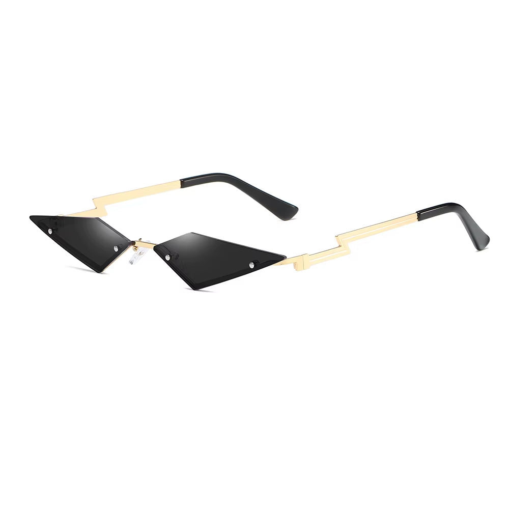 Diamond Shape Rimless True Film Sun Glasses Gafas UV400 Trending Narrow Eyewear Streetwear Okulary Sunglasses Women Oculos