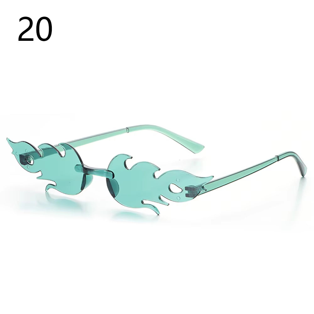 Diamond Shape Rimless True Film Sun Glasses Gafas UV400 Trending Narrow Eyewear Streetwear Okulary Sunglasses Women Oculos