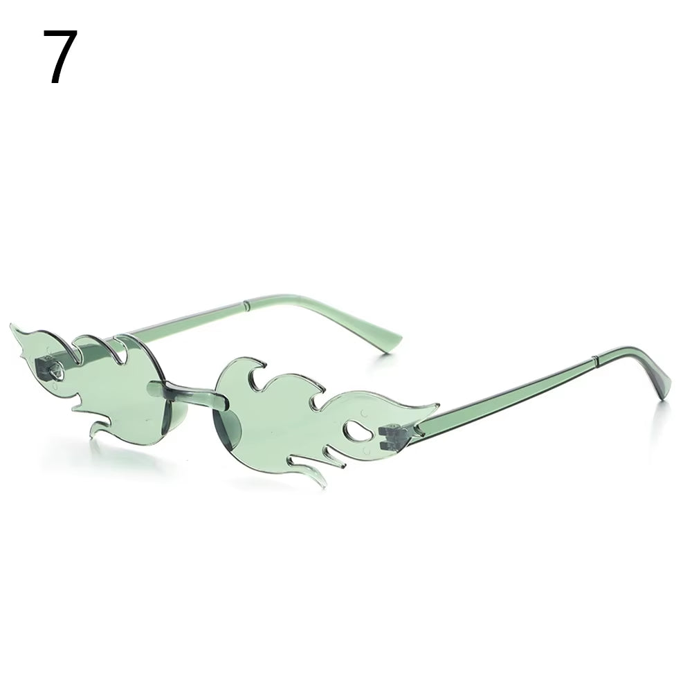 Diamond Shape Rimless True Film Sun Glasses Gafas UV400 Trending Narrow Eyewear Streetwear Okulary Sunglasses Women Oculos