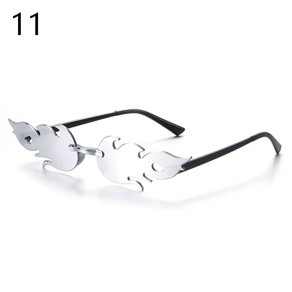Diamond Shape Rimless True Film Sun Glasses Gafas UV400 Trending Narrow Eyewear Streetwear Okulary Sunglasses Women Oculos