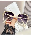 Eyewear New Sunglasses Mirror Female UV Protection Large Frame Net Fashionable Bright Edge Advanced Sense Driving Glasses T100