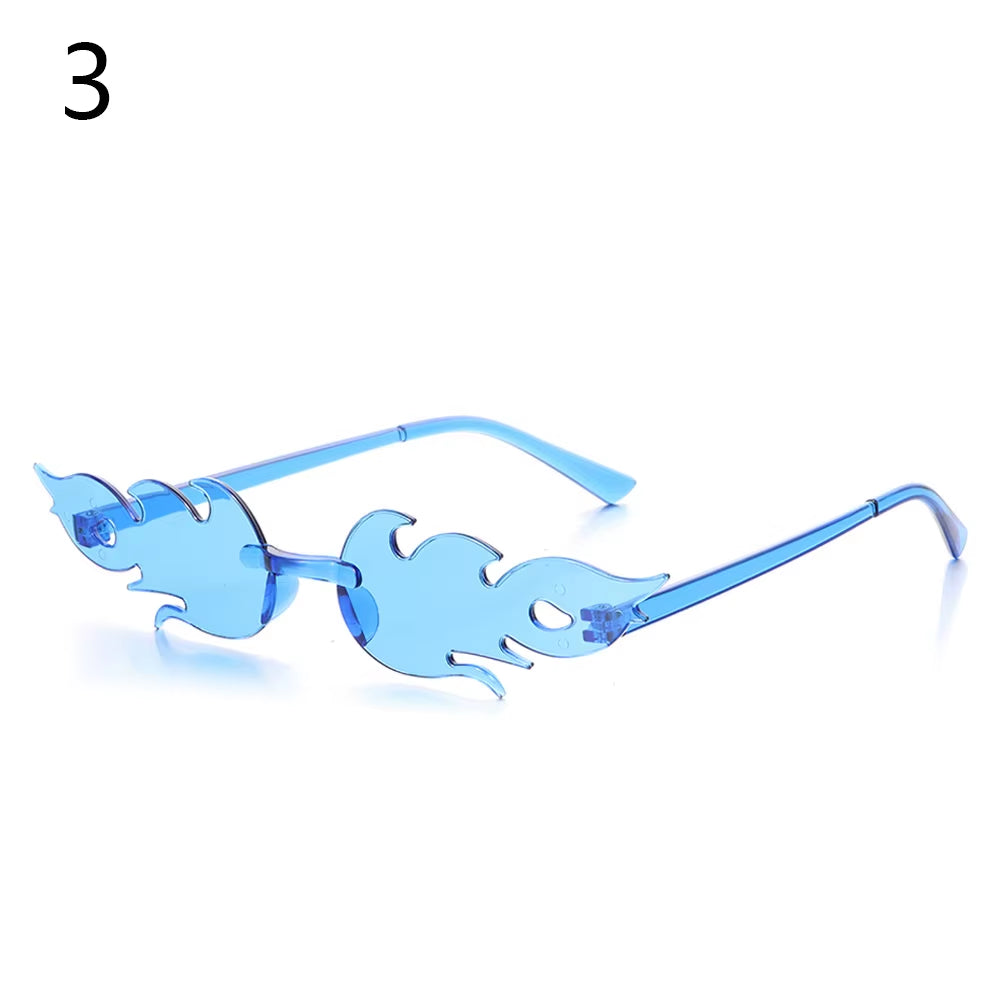 Diamond Shape Rimless True Film Sun Glasses Gafas UV400 Trending Narrow Eyewear Streetwear Okulary Sunglasses Women Oculos