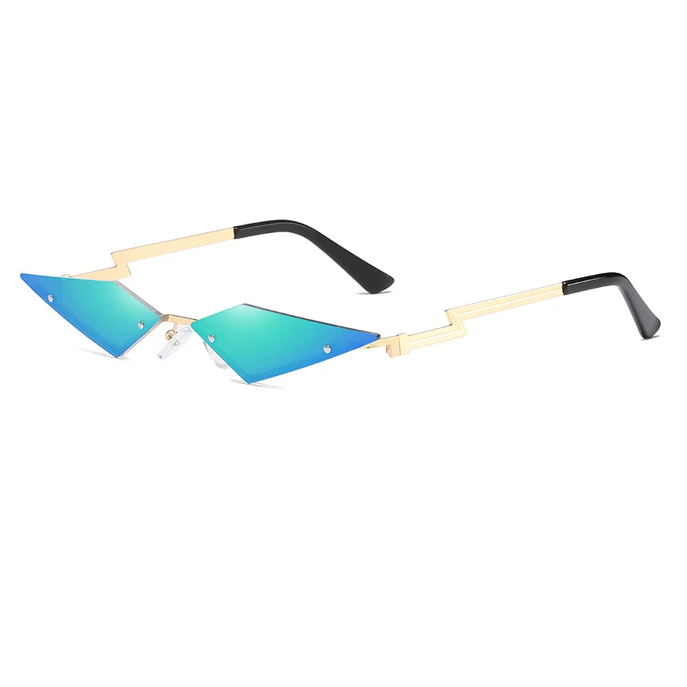 Diamond Shape Rimless True Film Sun Glasses Gafas UV400 Trending Narrow Eyewear Streetwear Okulary Sunglasses Women Oculos