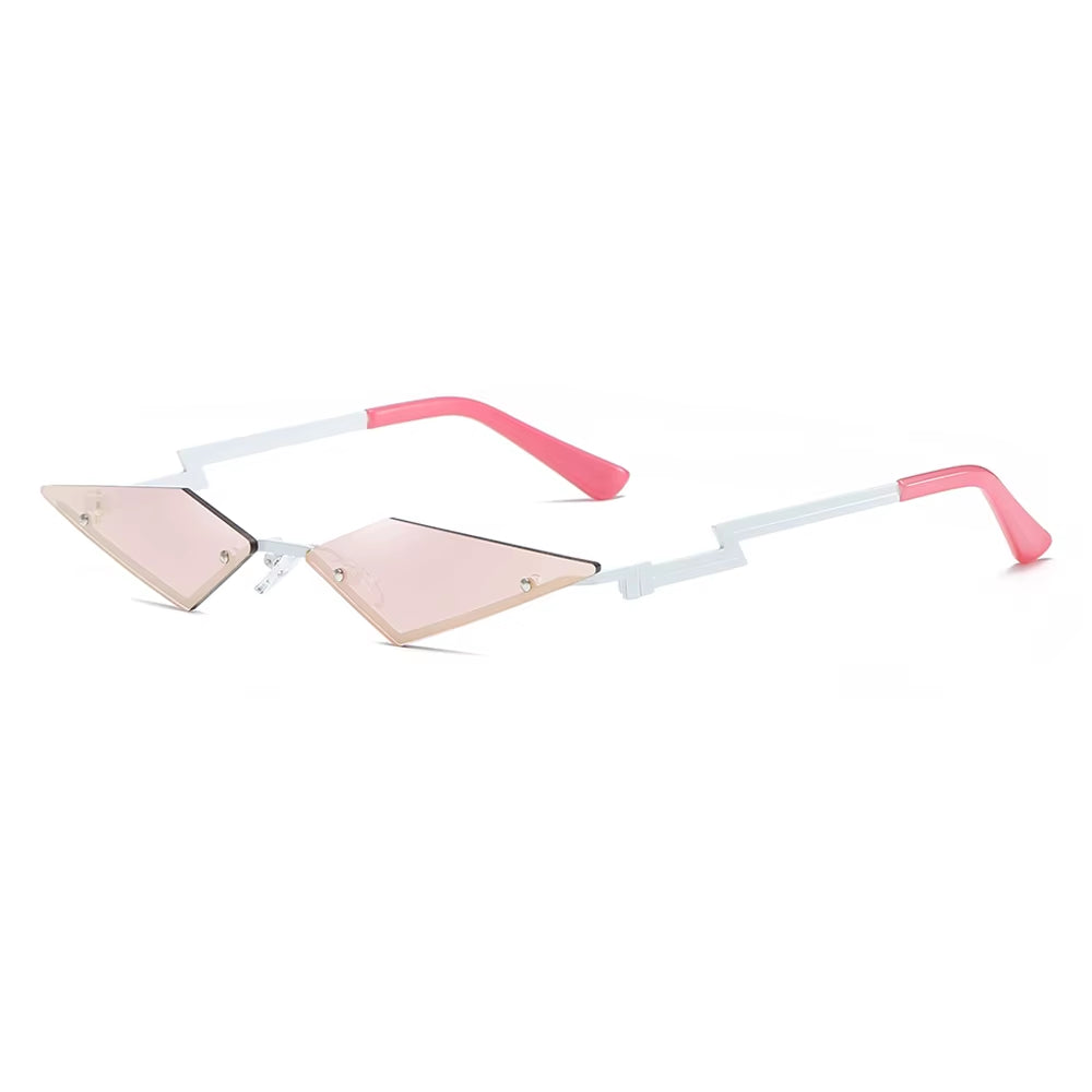 Diamond Shape Rimless True Film Sun Glasses Gafas UV400 Trending Narrow Eyewear Streetwear Okulary Sunglasses Women Oculos