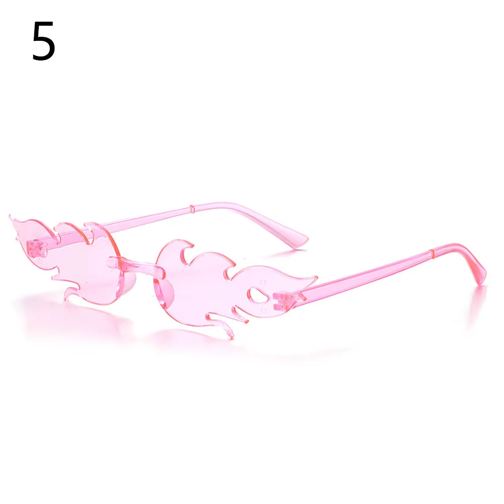 Diamond Shape Rimless True Film Sun Glasses Gafas UV400 Trending Narrow Eyewear Streetwear Okulary Sunglasses Women Oculos
