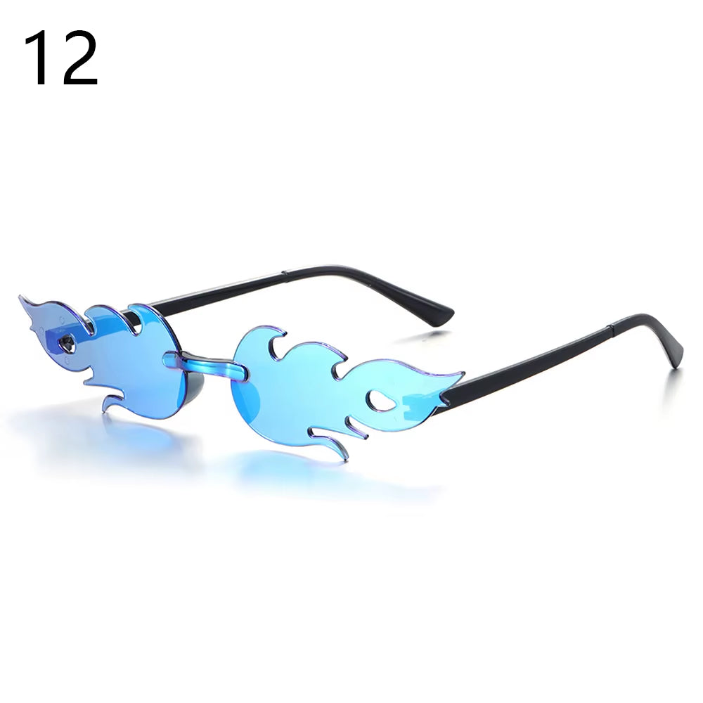 Diamond Shape Rimless True Film Sun Glasses Gafas UV400 Trending Narrow Eyewear Streetwear Okulary Sunglasses Women Oculos