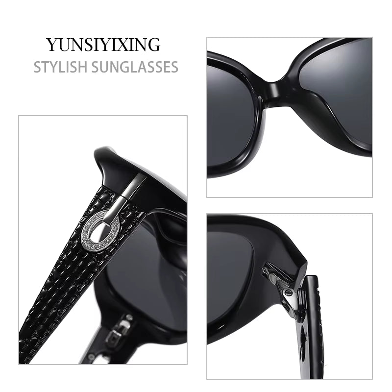 YSYX Polarized Women'S Sunglasses Brand Designer Sun Glasses Fashion Classic Big Frame Glass Female Vintage Oculos De Sol ST2012