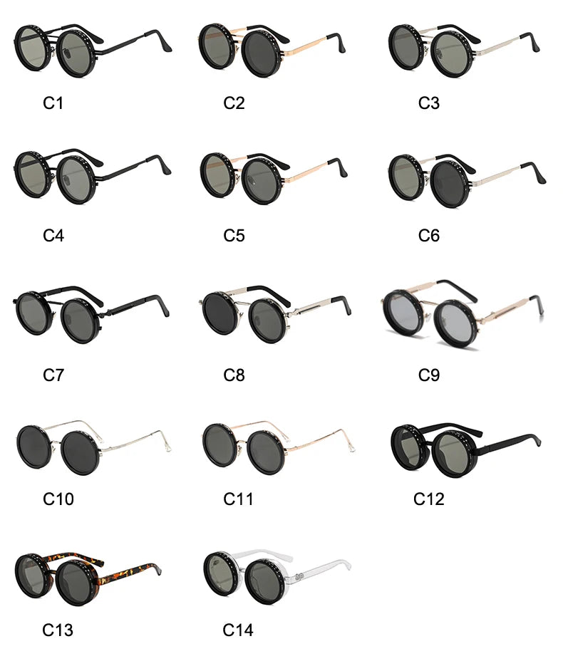 9Gears ND Adjustable Sunglasses UV400 Fishing Shades round Polarized Adjustable Tint Dimming Sunglasses with Built-In ND Filter