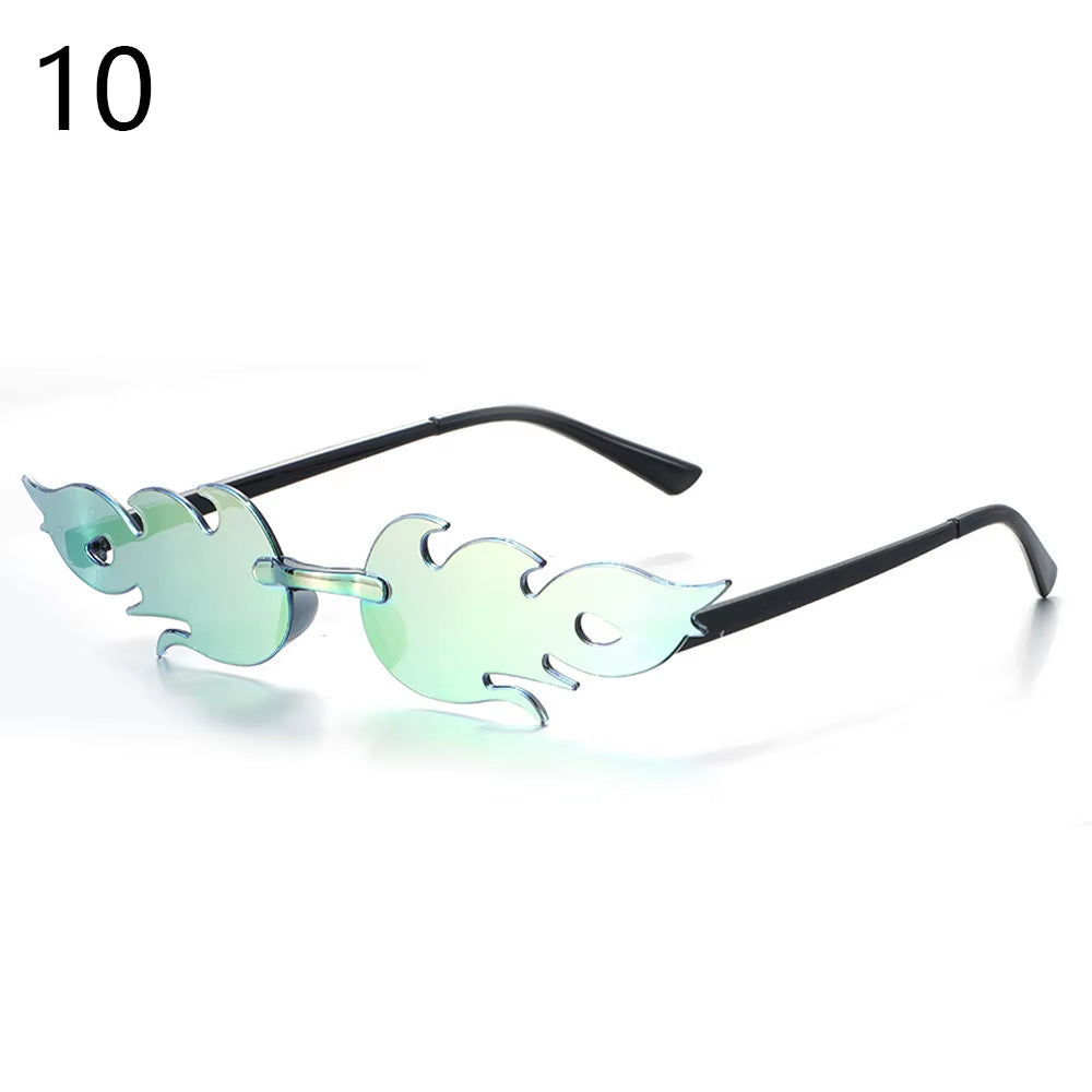 Diamond Shape Rimless True Film Sun Glasses Gafas UV400 Trending Narrow Eyewear Streetwear Okulary Sunglasses Women Oculos