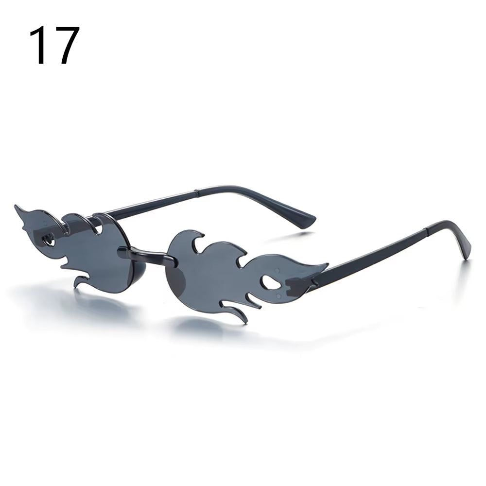 Diamond Shape Rimless True Film Sun Glasses Gafas UV400 Trending Narrow Eyewear Streetwear Okulary Sunglasses Women Oculos